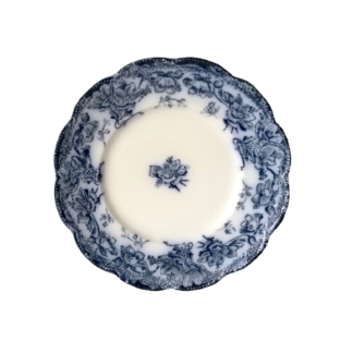 Talerzyk ceramiczny typu "flow blue", początek XX wieku, Wedgwood